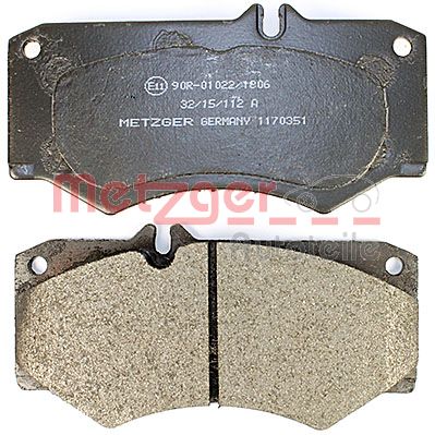 METZGER 1170351 Bremsbelagsatz, Scheibenbremse